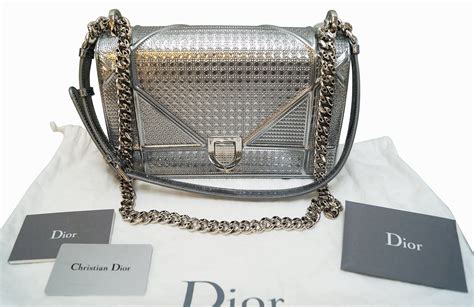 dior silver bag diorama|authentic christian Dior handbags.